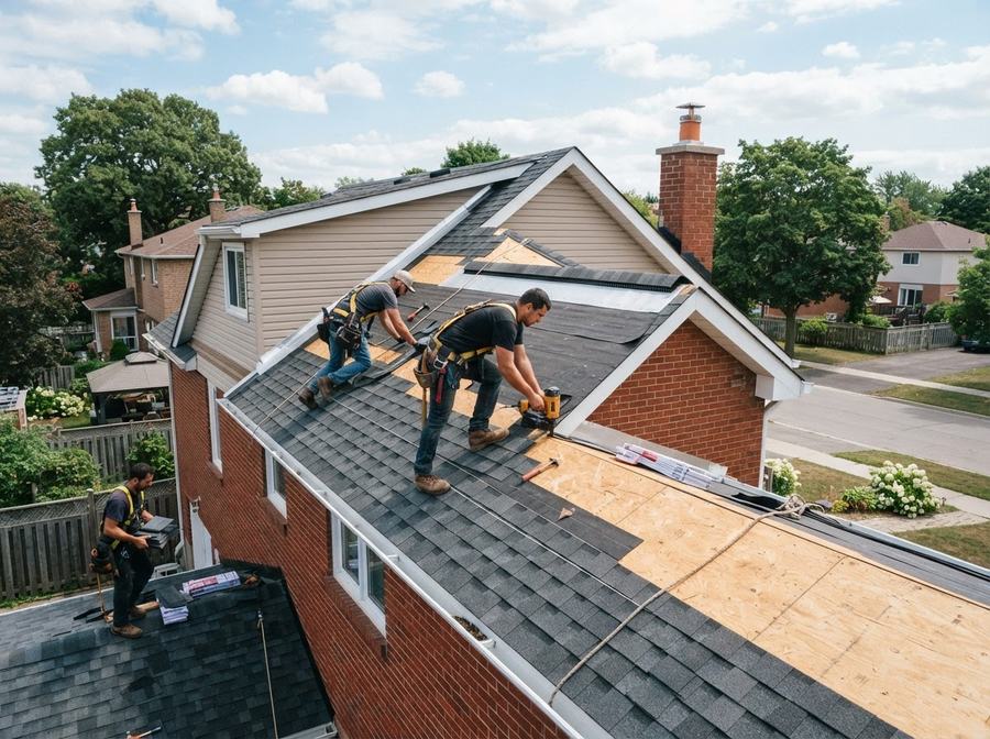 Asphalt Shingle Roof Installation in Markham, Ontario