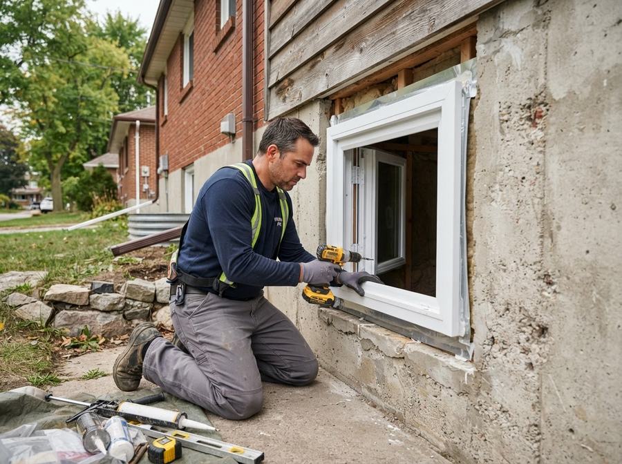 Basement Window Installation in Markham, Ontario