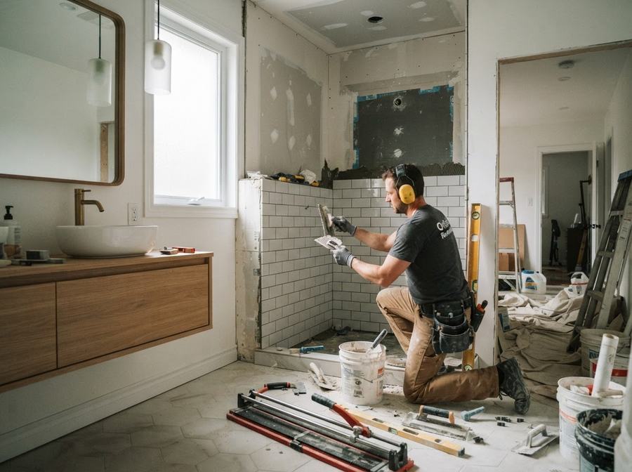 Full Bathroom Remodel by an independent Ontario home-service professional
