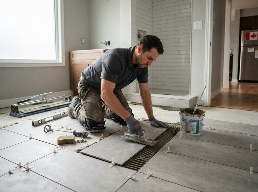 Bathroom Tile Installation in Markham, Ontario