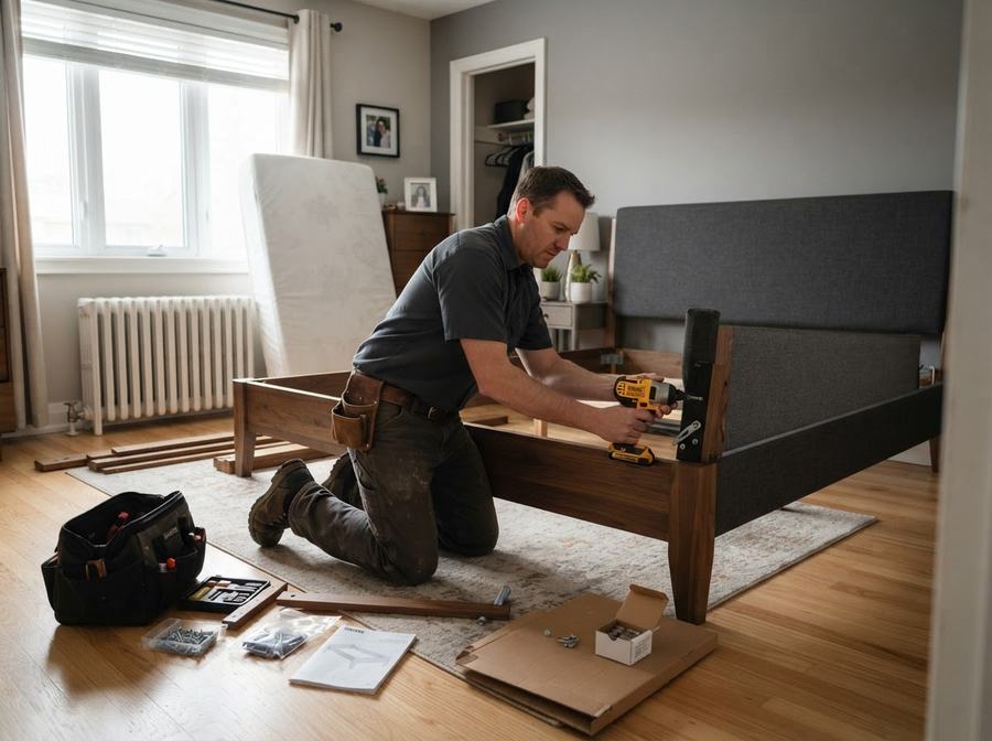 Bed Frame & Headboard Assembly in Ontario