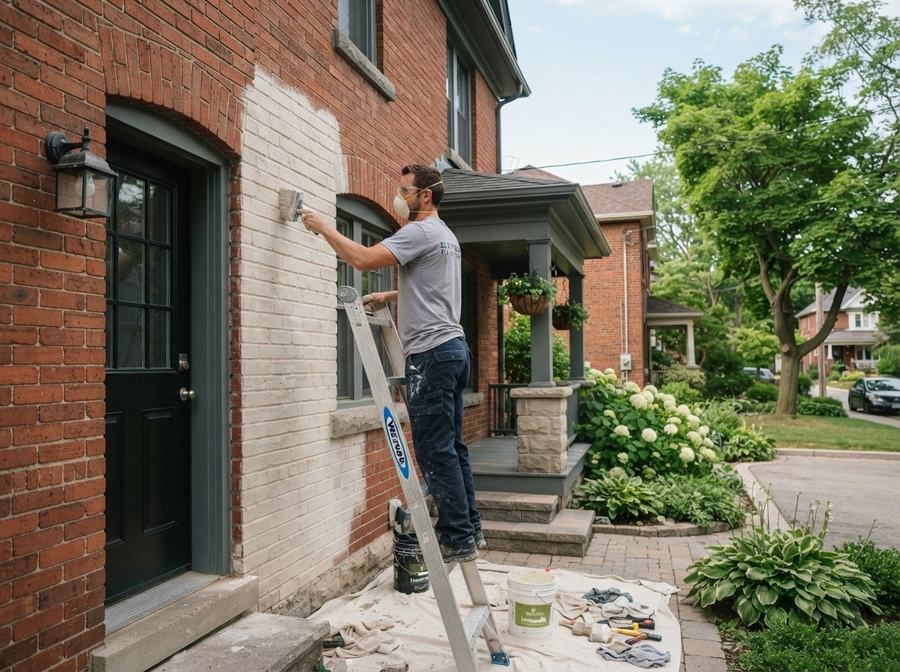 Brick Painting & Limewash in Markham, Ontario
