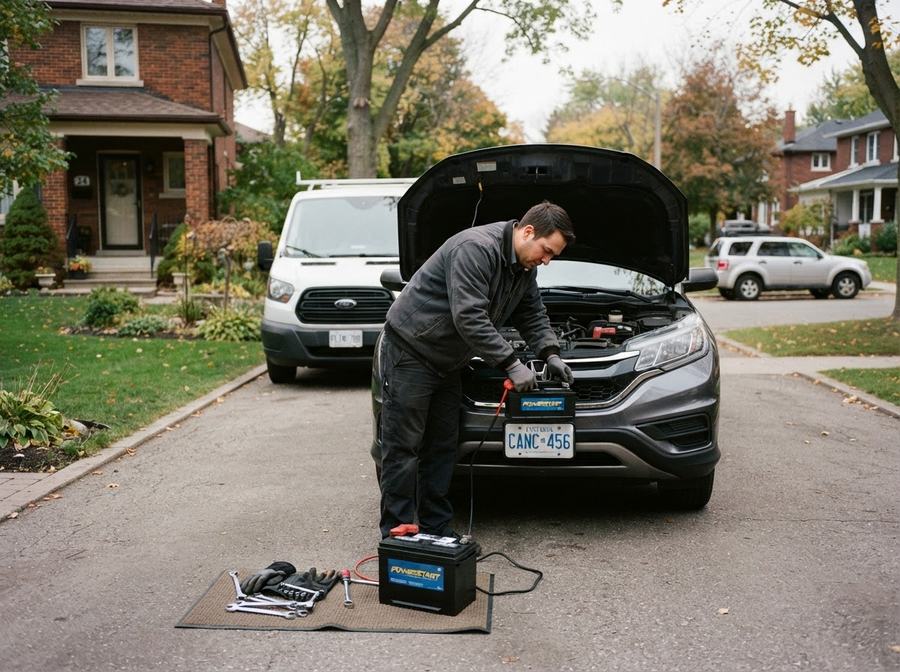 Mobile Car Battery Replacement in Markham, Ontario