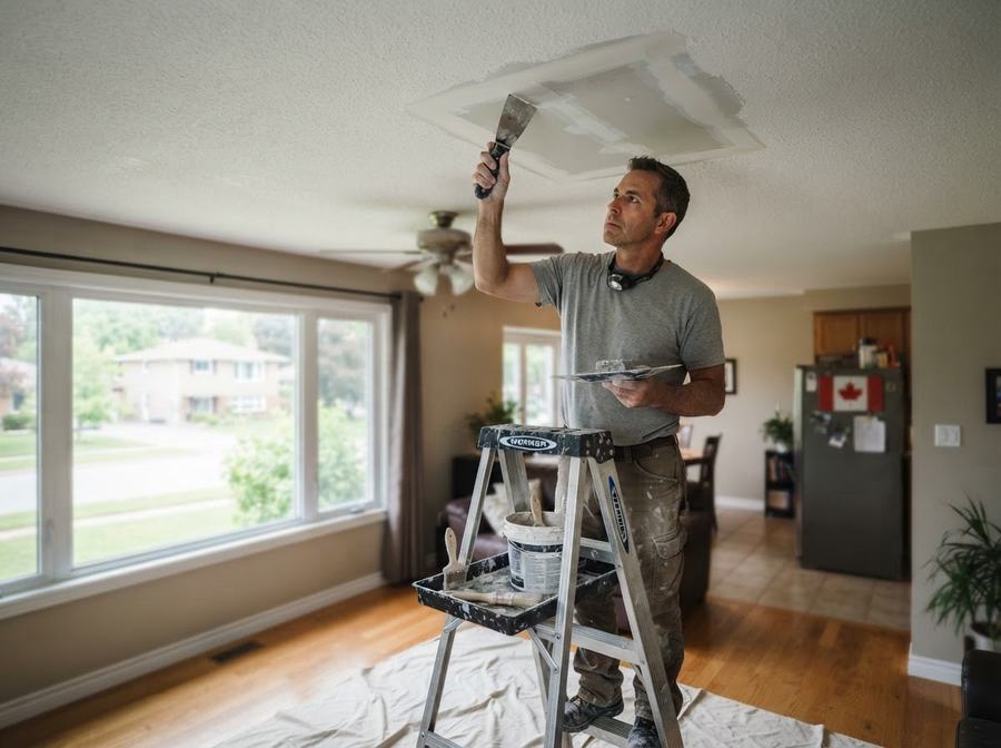 Ceiling Drywall Repair in Markham, Ontario