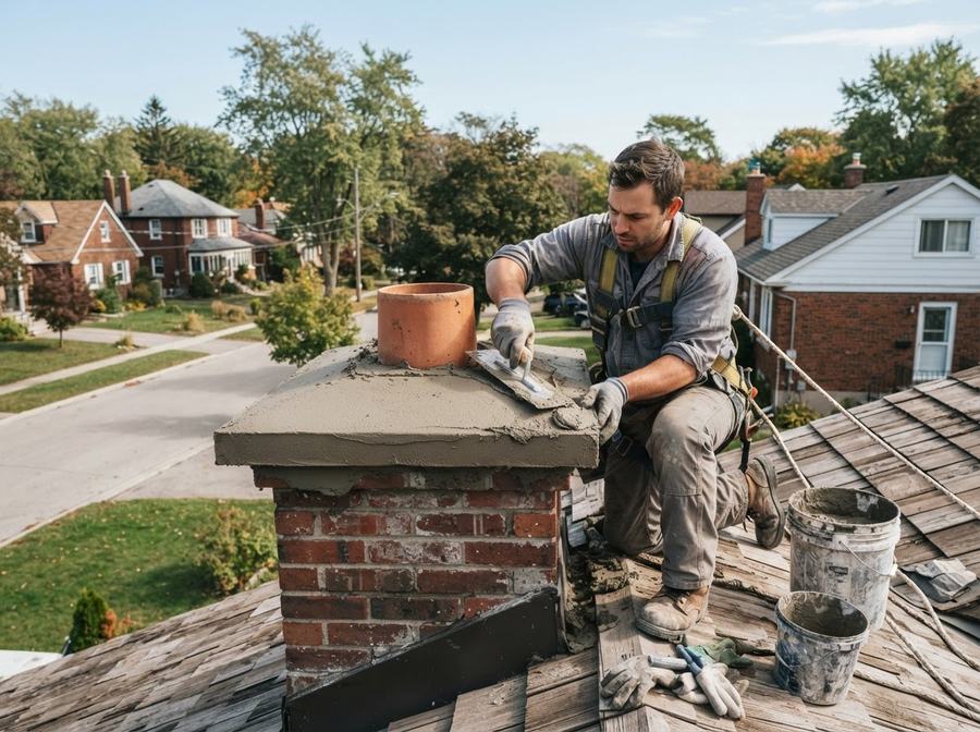 Chimney Crown Replacement & Rebuild in Ontario