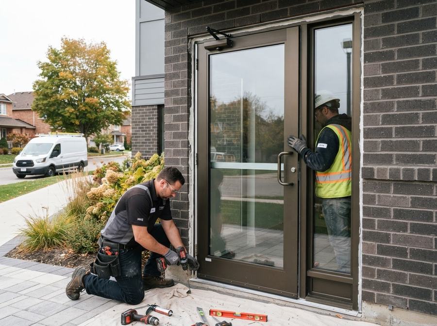 Commercial Front Door Installation in Ontario