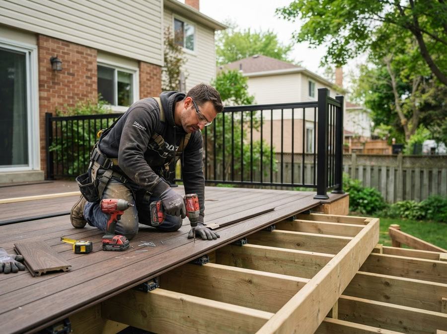 Composite Deck Installation in Markham, Ontario