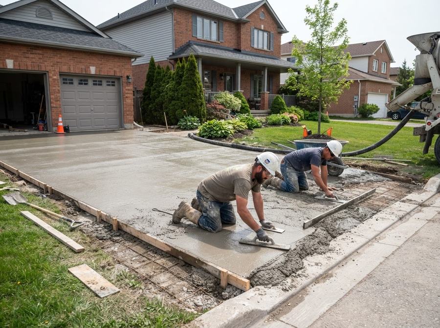 Concrete Driveway Installation in Ontario