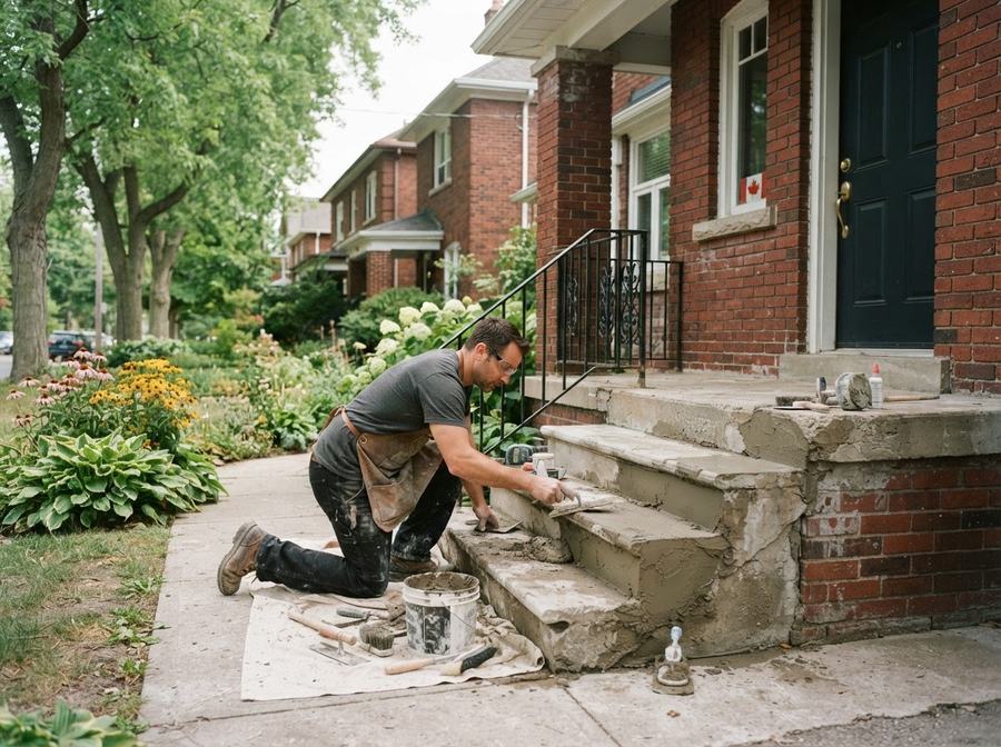Concrete Steps & Front-Porch Repair in Ontario