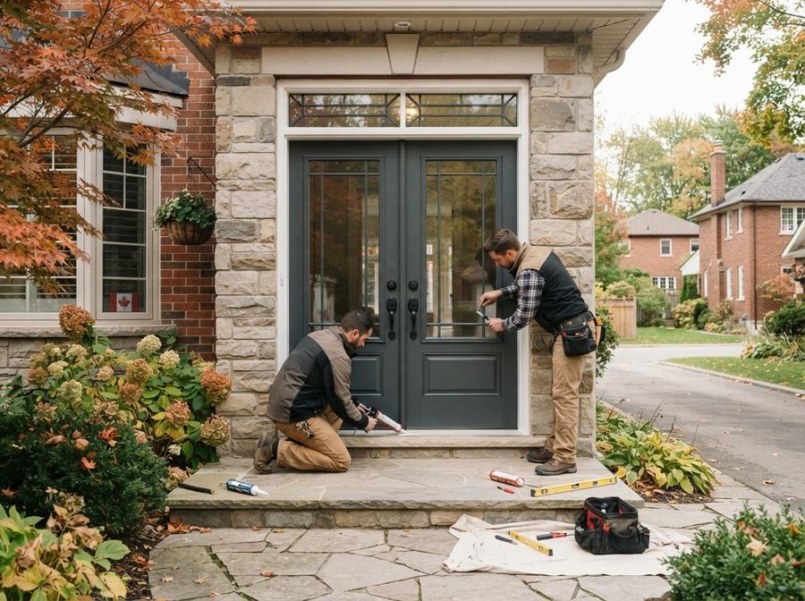 Double Front Door Installation in Ontario