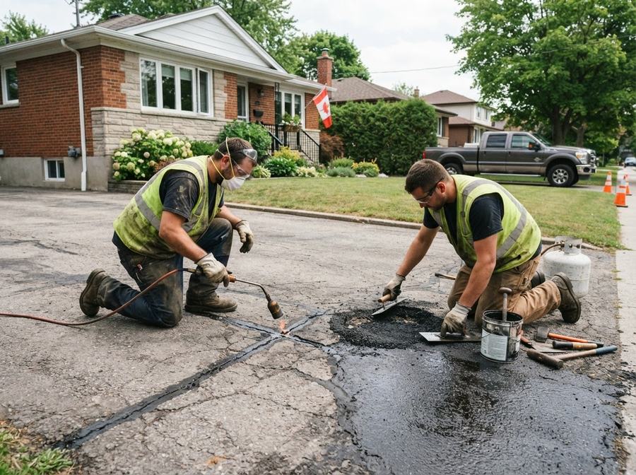Driveway Crack & Pothole Repair in Markham, Ontario