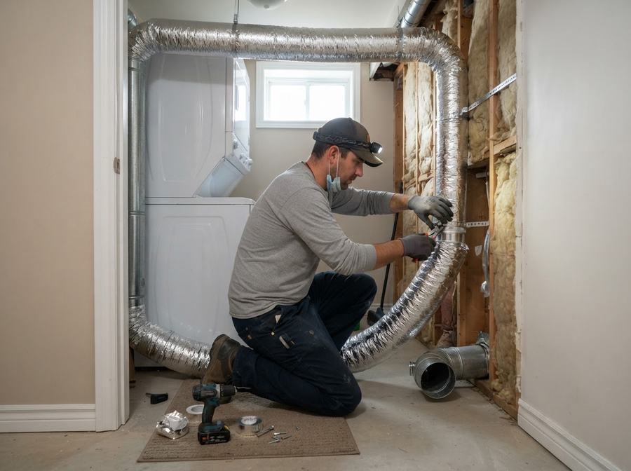Dryer Vent Rerouting in Markham, Ontario