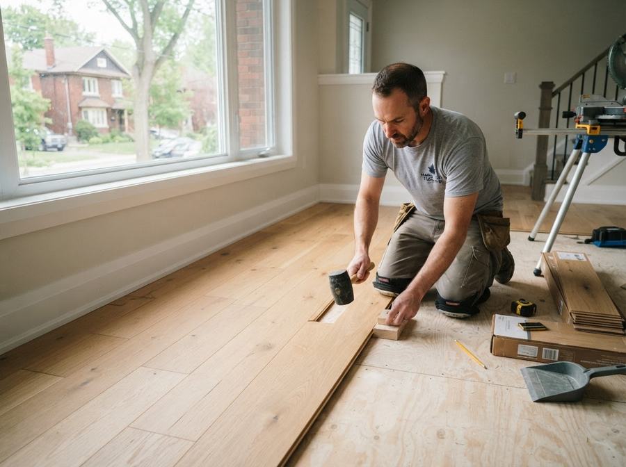 Engineered Hardwood Installation in Markham, Ontario
