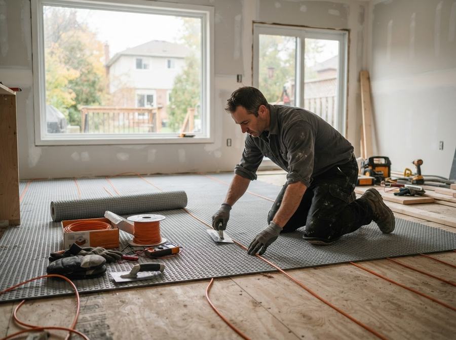 Heated Floor Installation in Ontario