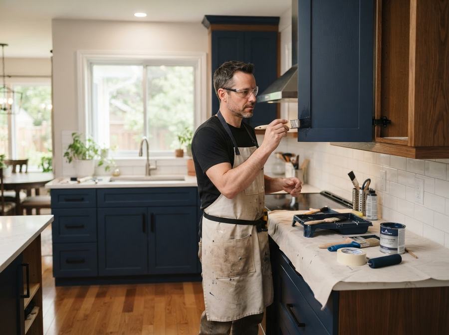 Kitchen Cabinet Refacing & Painting in Markham, Ontario