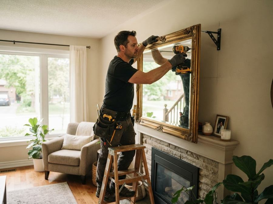 Mirror & Heavy Frame Hanging in Ontario