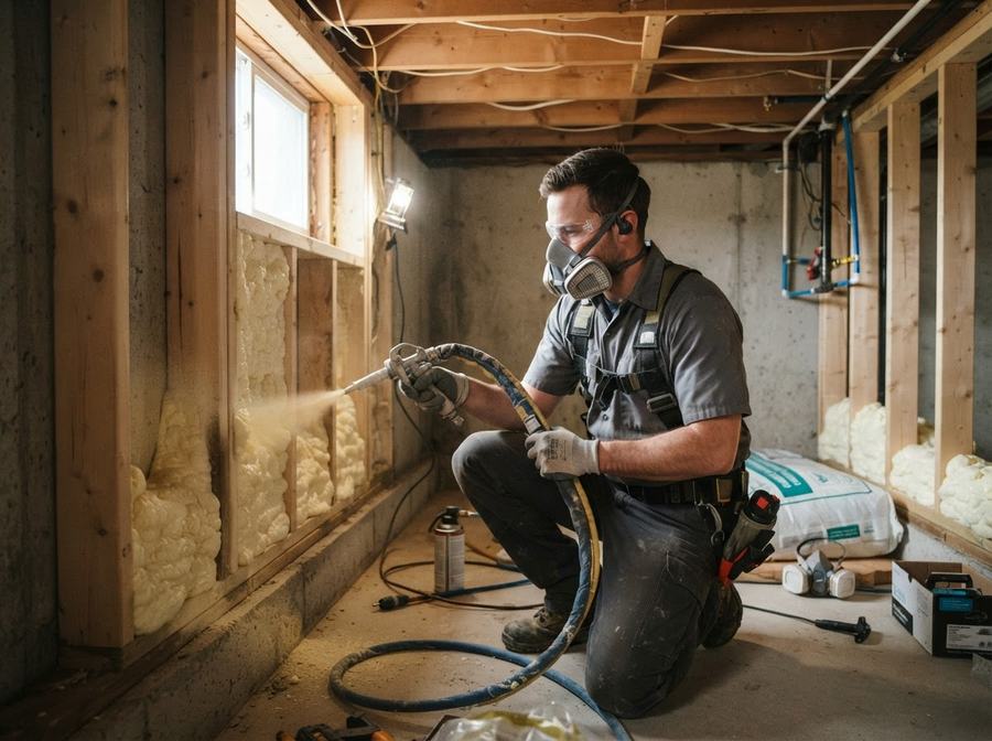 Rim Joist Spray Foam in Ontario