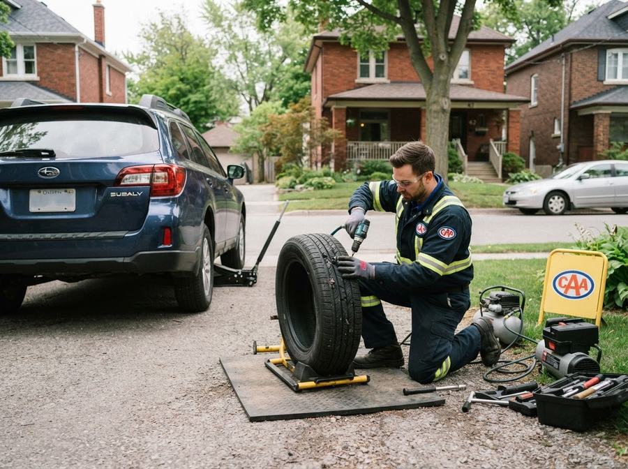 Roadside Tire Repair in Ontario