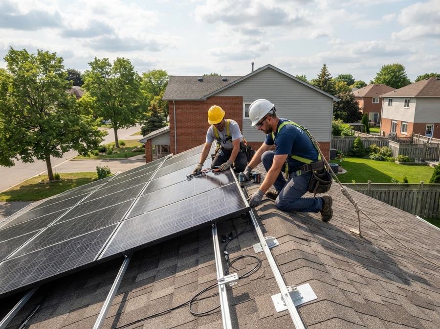 Rooftop Solar Panel Installation in Markham, Ontario
