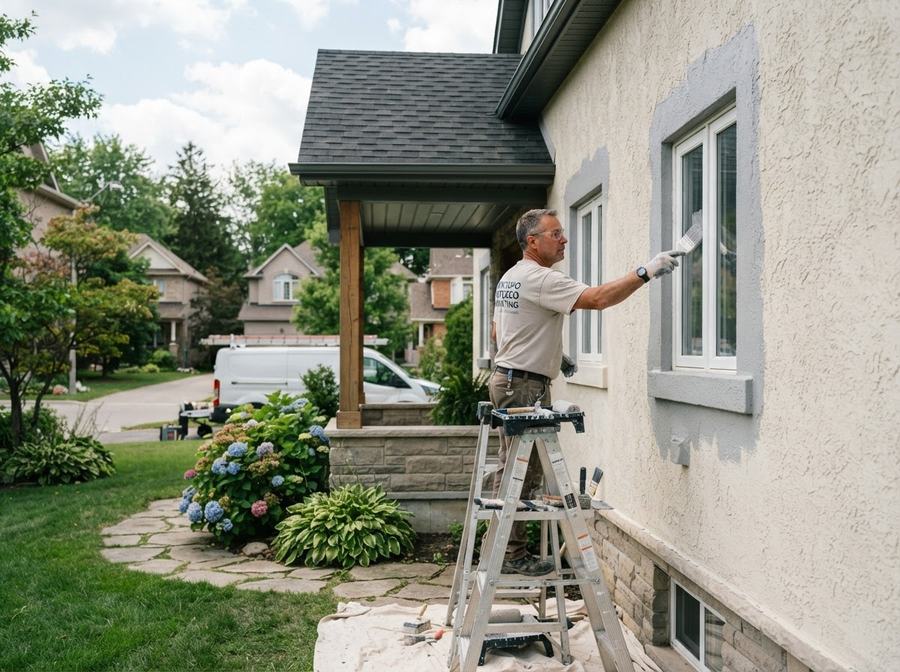 Stucco Painting in Markham, Ontario